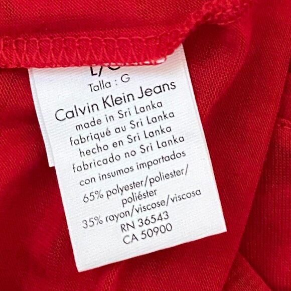 Calvin Klein Jeans Logo Short Sleeve T Shirt Size L - Picture 5 of 5